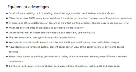 Hệ thống kiểm tra tầm nhìn biến đổi màu sắc đối với giấy / giấy Laser